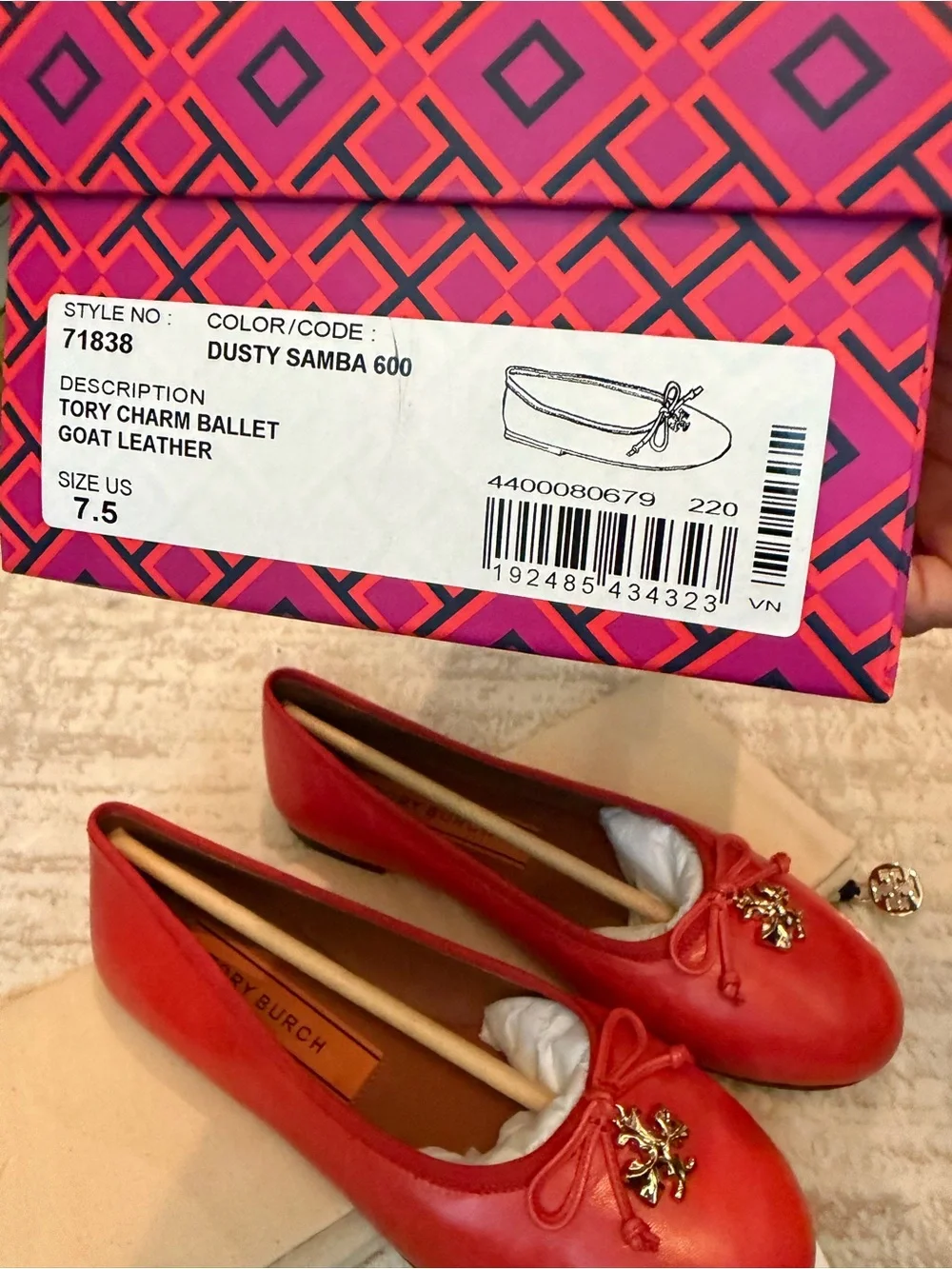 Tory Burch Ballet Flats with Tory Charm